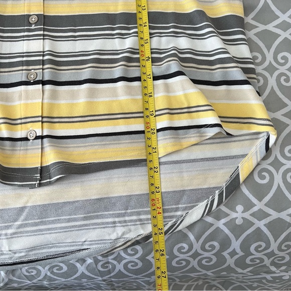 Denim & Co. printed heavenly jersey button front top NWOT - Picture 8 of 10